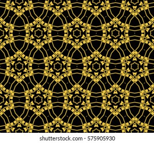Modern stylish texture. Repeating abstract background with chaotic strokes.Vector monochrome seamless pattern