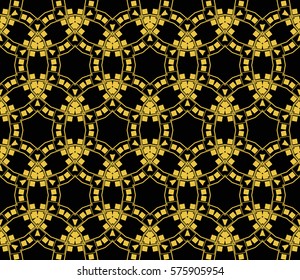 Modern stylish texture. Repeating abstract background with chaotic strokes.Vector monochrome seamless pattern
