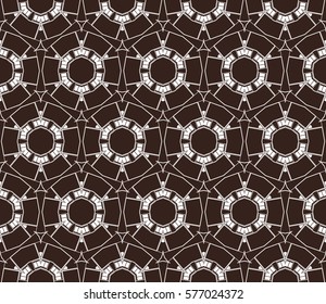 Modern stylish texture. Repeating abstract background with chaotic strokes.Vector monochrome seamless pattern