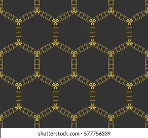 Modern stylish texture. Repeating abstract background with chaotic strokes.Vector monochrome seamless pattern