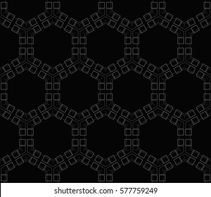 Modern stylish texture. Repeating abstract background with chaotic strokes.Vector monochrome seamless pattern