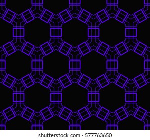 Modern stylish texture. Repeating abstract background with chaotic strokes.Vector monochrome seamless pattern
