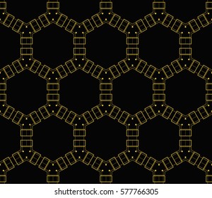 Modern stylish texture. Repeating abstract background with chaotic strokes.Vector monochrome seamless pattern