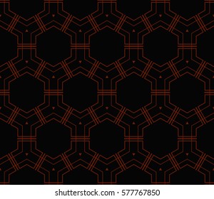 Modern stylish texture. Repeating abstract background with chaotic strokes.Vector monochrome seamless pattern