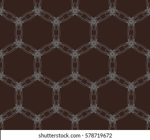Modern stylish texture. Repeating abstract background with chaotic strokes.Vector monochrome seamless pattern