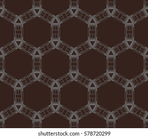 Modern stylish texture. Repeating abstract background with chaotic strokes.Vector monochrome seamless pattern