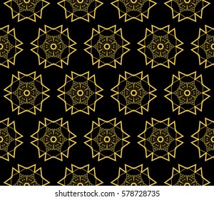 Modern stylish texture. Repeating abstract background with chaotic strokes.Vector monochrome seamless pattern