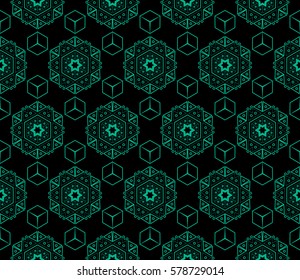 Modern stylish texture. Repeating abstract background with chaotic strokes.Vector monochrome seamless pattern