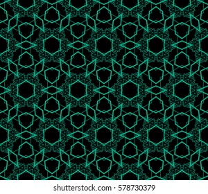 Modern stylish texture. Repeating abstract background with chaotic strokes.Vector monochrome seamless pattern