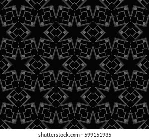 Modern stylish texture. Repeating abstract background with chaotic strokes.Vector monochrome seamless pattern