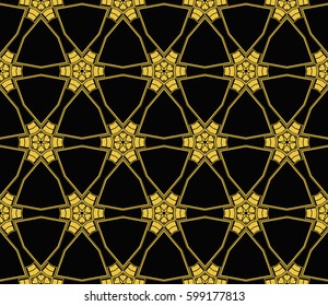 Modern stylish texture. Repeating abstract background with chaotic strokes.Vector monochrome seamless pattern
