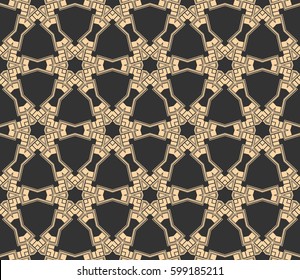 Modern stylish texture. Repeating abstract background with chaotic strokes.Vector monochrome seamless pattern