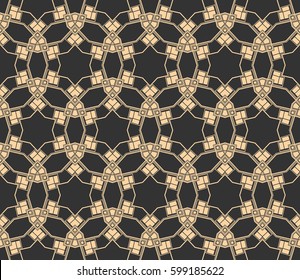 Modern stylish texture. Repeating abstract background with chaotic strokes.Vector monochrome seamless pattern