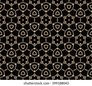 Modern stylish texture. Repeating abstract background with chaotic strokes.Vector monochrome seamless pattern