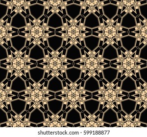 Modern stylish texture. Repeating abstract background with chaotic strokes.Vector monochrome seamless pattern