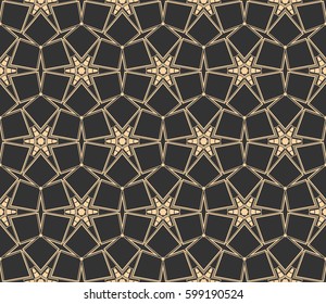 Modern stylish texture. Repeating abstract background with chaotic strokes.Vector monochrome seamless pattern