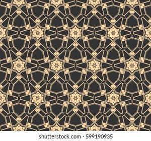 Modern stylish texture. Repeating abstract background with chaotic strokes.Vector monochrome seamless pattern