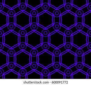 Modern stylish texture. Repeating abstract background with chaotic strokes.Vector monochrome seamless pattern