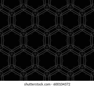 Modern stylish texture. Repeating abstract background with chaotic strokes.Vector monochrome seamless pattern