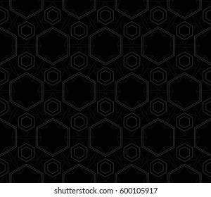 Modern stylish texture. Repeating abstract background with chaotic strokes.Vector monochrome seamless pattern