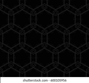 Modern stylish texture. Repeating abstract background with chaotic strokes.Vector monochrome seamless pattern