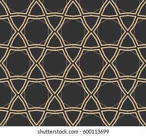 Modern stylish texture. Repeating abstract background with chaotic strokes.Vector monochrome seamless pattern