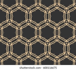 Modern stylish texture. Repeating abstract background with chaotic strokes.Vector monochrome seamless pattern