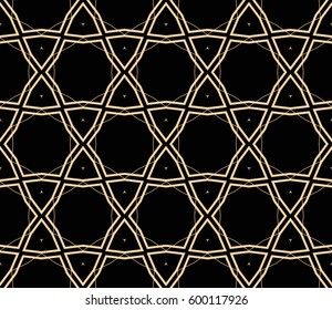 Modern stylish texture. Repeating abstract background with chaotic strokes.Vector monochrome seamless pattern