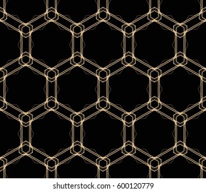Modern stylish texture. Repeating abstract background with chaotic strokes.Vector monochrome seamless pattern