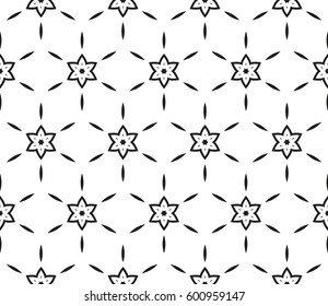 Modern stylish texture. Repeating abstract background with chaotic strokes.Vector monochrome seamless pattern