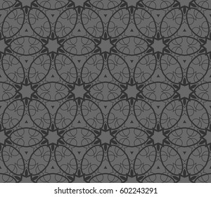 Modern stylish texture. Repeating abstract background with chaotic strokes.Vector monochrome seamless pattern