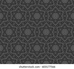 Modern stylish texture. Repeating abstract background with chaotic strokes.Vector monochrome seamless pattern