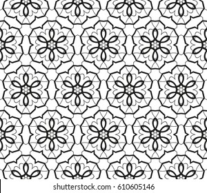 Modern stylish texture. Repeating abstract background with chaotic strokes.Vector monochrome seamless pattern