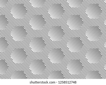 Modern stylish texture. Repeating geometric tiles from striped Hexagon. repeating linear petal