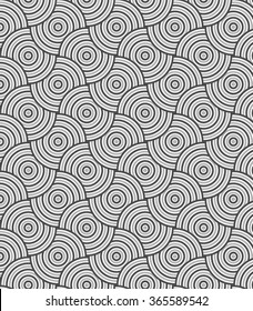 Modern stylish texture. Repeating geometric rounded circle tiles