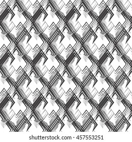 Modern stylish texture. Repeating geometric shapes. Contemporary graphic design.Black and white