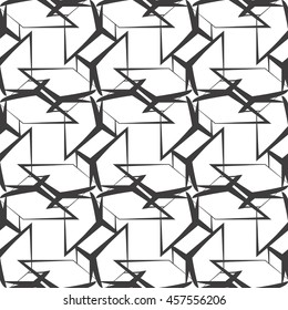 Modern stylish texture. Repeating geometric shapes with rhombus. Contemporary graphic design.Black and white