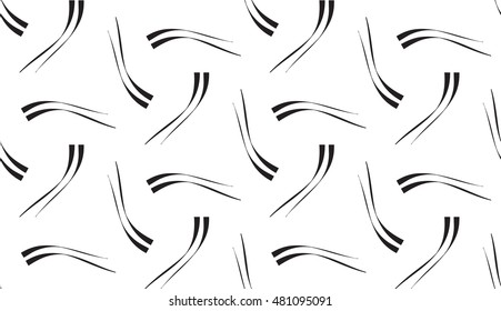 Modern stylish texture. Repeating geometric tiles. Linear monochrome triangles. Vector seamless pattern.