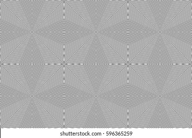 Modern stylish texture. Repeating geometric tiles, linear grid. Contemporary graphic design. Odered background. Black and white tile. Vector seamless pattern.