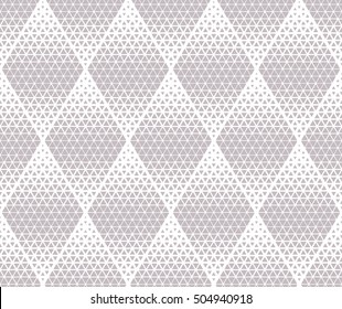 Modern stylish texture with rhombuses, hexagons. Vector seamless pattern. Repeating geometric tiles.