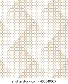 Modern stylish texture with rhombuses . Vector seamless pattern. Repeating geometric tiles. White and gold texture