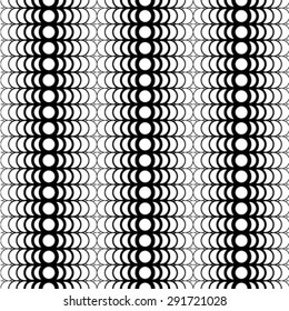 Modern stylish texture of the rings. Vector seamless pattern. Repeating geometric tiles. White and black texture.