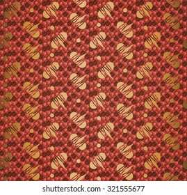 	Modern stylish texture. Seamless background with gold dots and geometric elements.