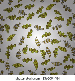 Modern stylish texture. Seamless Gentle, spring on black, white and yellow colors. Vector - stock.