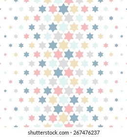 Modern stylish texture of the stars. Seamless pattern. Repeating geometric tiles. Colored ornament.