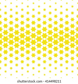 Modern stylish texture with stars. Vector seamless pattern. Repeating geometric tiles. Yellow and white ornament. 