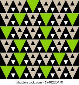Modern stylish texture for textiles or wallpaper. Repetition of geometric tiles made of triangles. Seamless pattern.