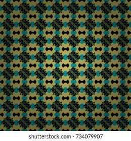 Modern stylish texture. Trendy contemporary graphics. Repeating geometric black, blue and neutral tiles. Vector seamless pattern.