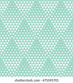 Modern stylish texture with triangles, rhombuses. Vector seamless pattern. Repeating geometric tiles. White and blue texture