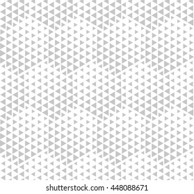 Modern stylish texture with triangles. Vector seamless pattern. Repeating geometric tiles. White and grey texture